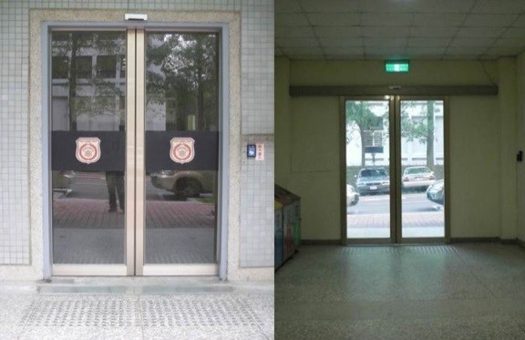 Barrier-free electric door entrance and exit of the Physics Museum